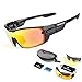 GIEADUN Polarized Cycling Sports Glasses 4 lenses Outdoor Running Sunglasses for Baseball Volleyball Baseball Driving Fishing
