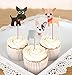 Dog Cupcake Toppers,Puppy Cupcake Toppers,Pet Theme Baby Shower Birthday Party Cupcake Decoration Supplies