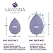 Premium Lavenna Cosmetics Original Beauty Makeup Sponge - Latex Free for Blending Liquid Foundation, Concealer, Powder & Cream - 1 Piece Egg Shaped Blender Applicator - Color Purple Teardrop