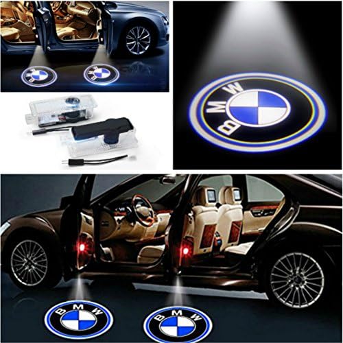AMINEY 2 Pcs Door Light Car Vehicle Ghost LED Courtesy Welcome Logo Light Lamp Shadow Projector For BMW, Easy Installation …