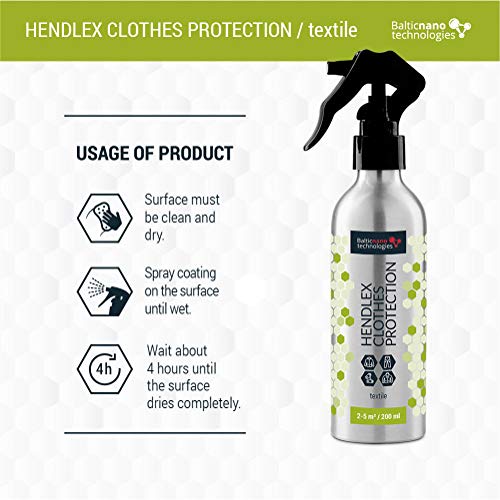 Hendlex Waterproofing Spray for Textile and Fabric Clothes Protector 200ml / 6.7oz