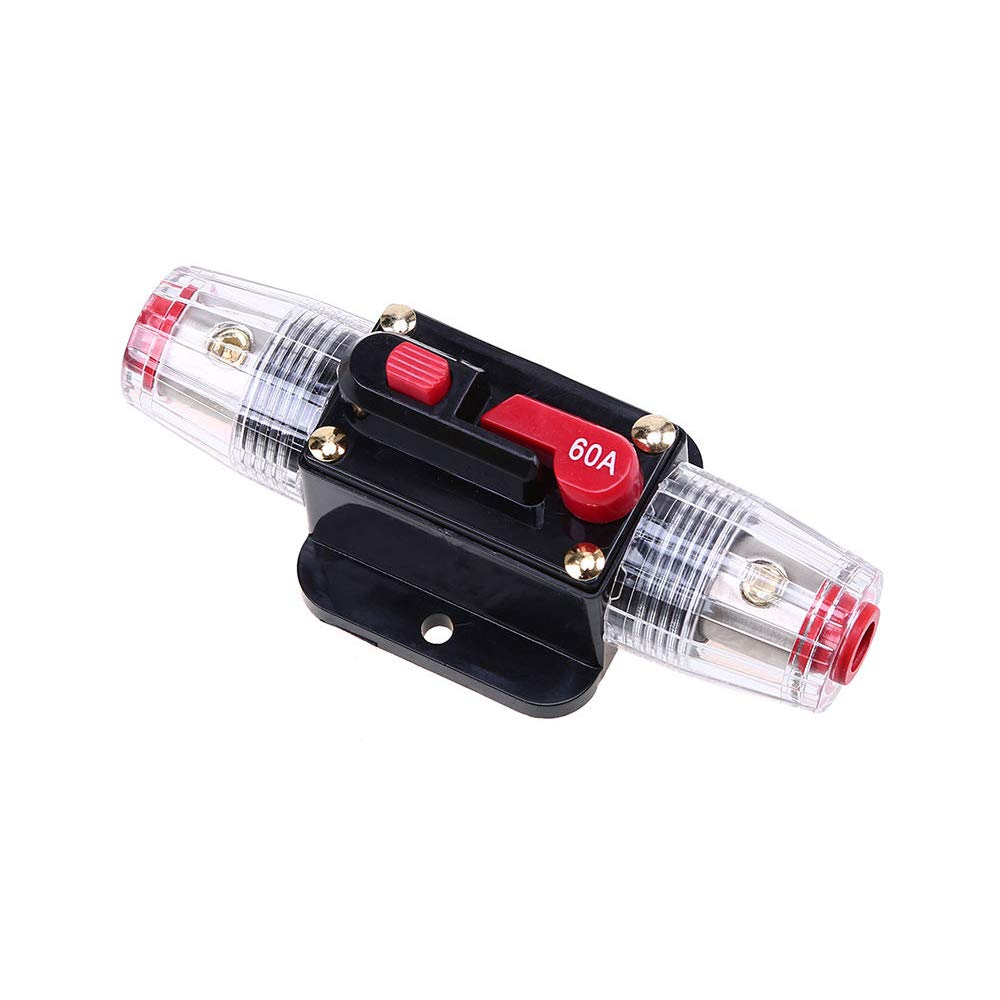 Mintice 12V 60A Car Motor Audio Solar Energy Inline Circuit Breaker Fuse Holder Protection Stereo