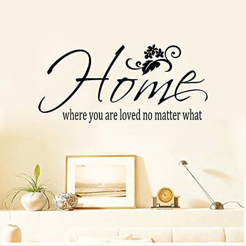 Kililaya Home Family Quote Saying Inspiring Sweet Words Decal Home Living Room Bedroom Wall Sticker Art Graphic Wallpaper Removable Mural (DW0239)