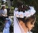 Bienvenu Girls First Communion White Floral Wreath Wedding Veil,WhitePink