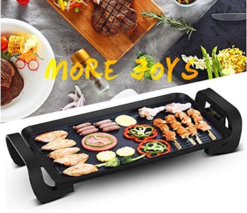 review UXZDX CUJUX Electric Barbecue Grill Non Stick Griddles BBQ Grill No Lampblack Grille Barbecue Machine Food Grade Nonstick Coating