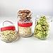 Fitlosophy Red Twist-and-Lock Travel Portion Control Containers, 4pc