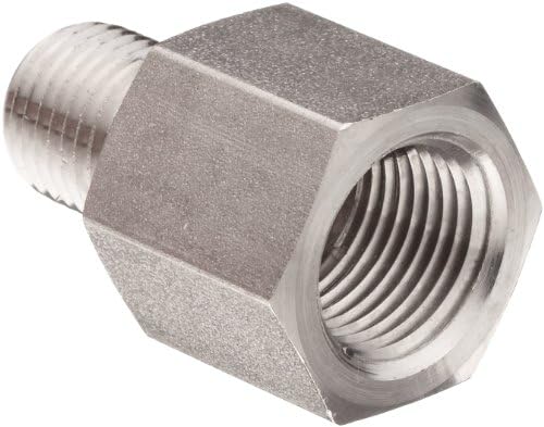 Brennan 5405-04-08-SS Stainless Steel Pipe Fitting, Reducing Adapter, 1/4" NPT Male X 1/2" NPT Female