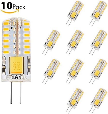 Sanniu 10-Pcs G4 Base LED Bulb Halogen Replacement 48 LED 3014 SMD Non Dimmable 1.8W AC/DC 12V 160LM Bright G4 LED Lights Bulb Lamps Warm White 10 Packs…