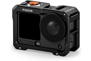 Tilta Camera Cage Compatible with DJI Osmo Action 6 | 1/4"-20 Thread with Locating Points | Cold Shoe Receiver | Button Exten