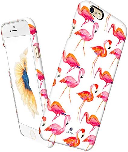 iPhone 6 Plus / 6s Plus case for girls, Akna Vintage Obsession Series High Impact Slim Hard Case with Soft Fabric Interior for both iPhone 6 Plus &amp; iPhone 6s Plus (5.5")[Flamingo](127-U.S)