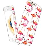 iPhone 6 6s case for girls, Akna Vintage Obsession Series High Impact Slim Hard Case with Soft Fabric Interior for both iPhone 6 & iPhone 6s[Flamingo](U.S)