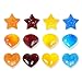 Lepilion Premium Silicone Candy Molds & Ice Cube Trays | FDA Approved Food Grade Silicone BPA FREE | Chocolate, Candy, Gummy, Jelly, More | Hearts, Stars, Shells Shape