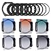 Neewer Graduated Filter Kit: (3)Graduated ND Filters(G.ND2,G.ND4,G.ND8)+(3)Graduated Color Filters(G.Grey,G.Orange,G.Blue)+(9)Metal Adapter Rings+(1)Square Filter Holder+(1)Filter Carry Pouch