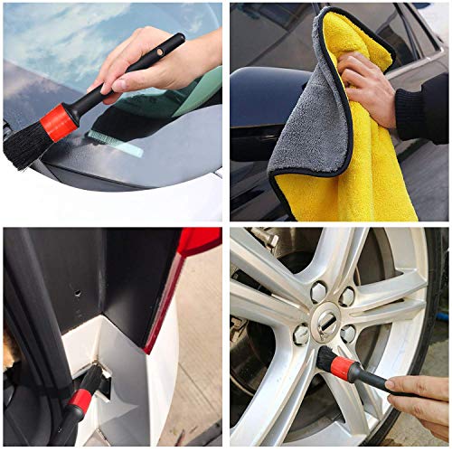 image for BOSONER Automotive Detailing Brush, Car Cleaner Brush Set Cleaning Wee