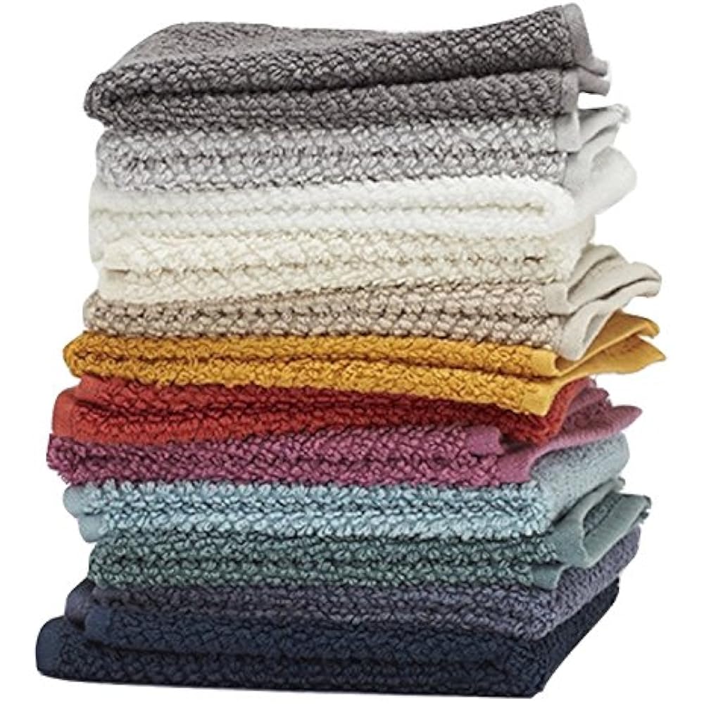Washcloths, 12 Pack, 100 Extra Soft Ring Spun Cotton Cloth, Size 13" X