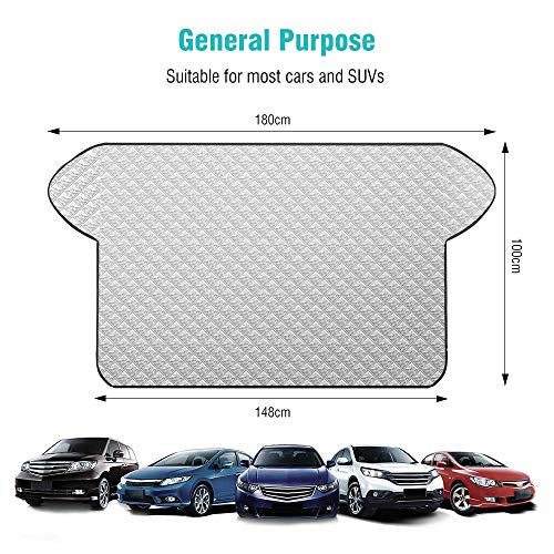 Four Heart Car Window Shade - Car Window Sunshades, Car Sun Shade, Rear Window Sun Shade, Universal Car Rear Front Window Sunshade for Baby Kids and Pets, Fit Most Small & Medium Car(147 * 100CM)