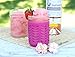 JarJackets Silicone Mason Jar Protector Sleeve - Fits Ball, Kerr 16oz (1 pint) WIDE-Mouth Jars | Package of 3 (Sangria)