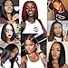 Kbeth Hair Straight 4x4 Lace Front Wigs Human Hair for Black Women Unprocessed Brazilian Virgin Remy Hair Wig 180% Density Straight Short Bob Lace Front Wig Natural Black Color (12 Inch, Straight Wig)