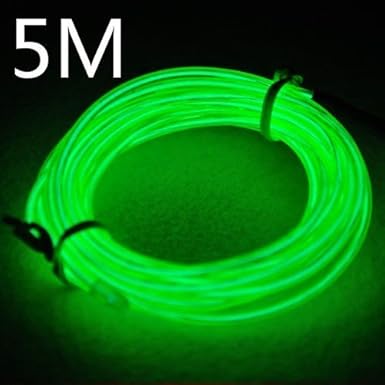 EFK 5M Neon Beleuchtung EL Wire EL Kabel,Rope Landscape Lighting Weihnachten Licht für Weihnachtsfeiern, Rave-Partys, Hallowe