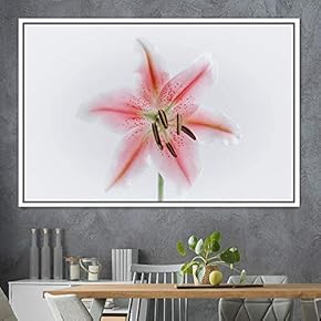 signwin Framed Canvas Wall Art Pink Flower Snapshot...