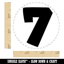 Fun Bold Font Letters and Numbers Rubber Stamp for