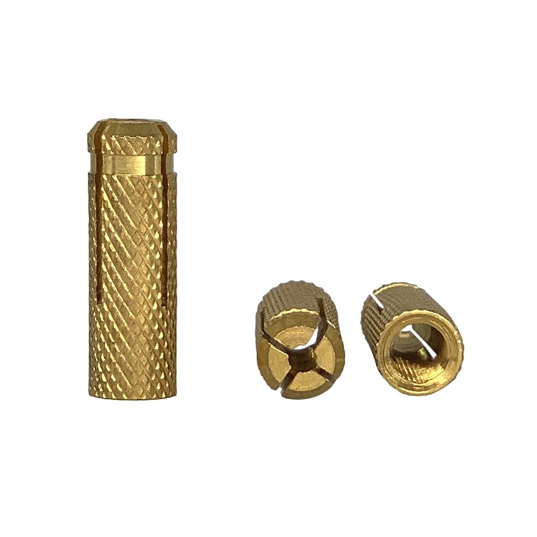 Marcopol (Pack of 100 pcs) Brass Drop in Anchors M5 x 20 mm, Expansion Bolt Sleeve, Concrete Masonry Brick Anchor, Expansion Dowels (100, M5 x 20 mm), Yellow