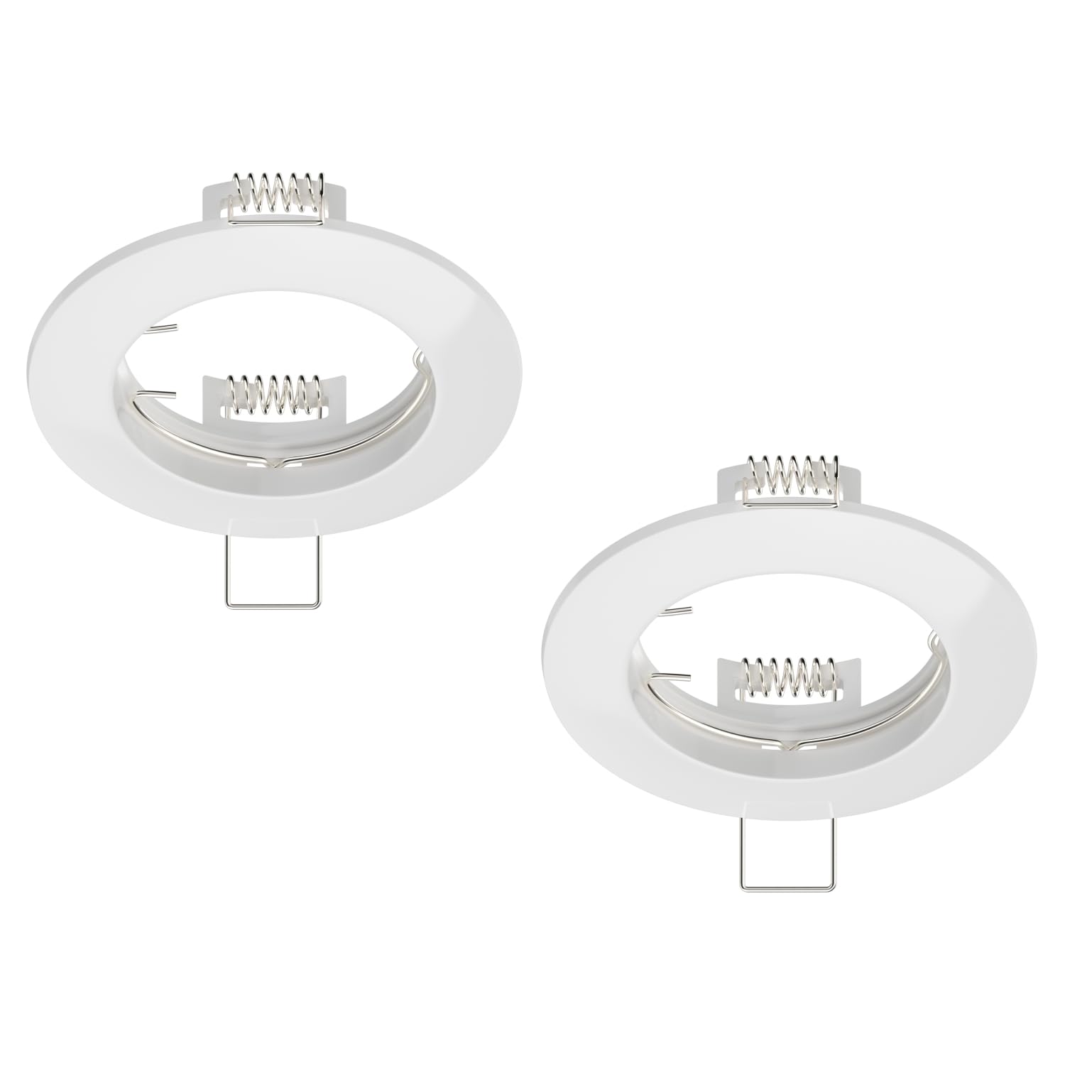 ledscom.de 2 Pieces Ceiling mounting Frame CIRC, Round, White Glossy