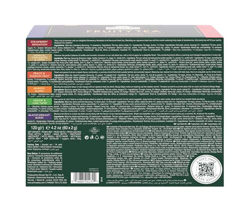 AHMAD TEA FRUITY TEA BAGS, 60 COUNT