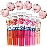 Travelmall 6Pcs Womens Easy Peel Off Long Lasting Makeup Tatto Lip Gloss Lipstick Waterproof Tear Pull Lipstick