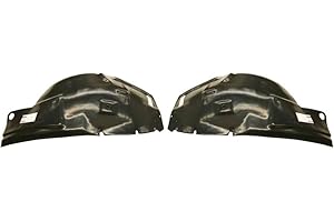 EVAN FISCHER Evan-Fischer Fender Liner Compatible with 2005-2009 Ford Mustang Plastic Set of 2 Front Section Front Passenger and Driver Side