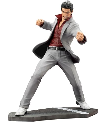 DEXSHUN Kiryu Kazuma - Lot de 3 figurines Anime Goro Majima/Kasuga Ichiban - Statue en PVC - Sculpture de bureau - Cadeau - Objet de collection - 17 cm