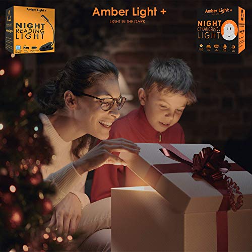Amber Light + Giftable Amber Book Light Blue Light Blocking Night