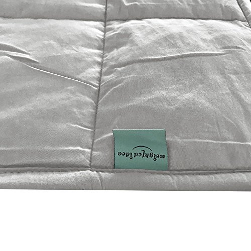 Weighted Idea Autism Weighted Blanket (48''x78'', 12 lbs for 100-140lbs individuals, Light Grey, Queen Size) for Adult Woman and Man - Occupational Therapy for Anxiety, Insomnia, Agitation, Autism