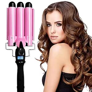 Enlite 3 barriles rizador de pelo ondulante, turmalina de cerámica de 1.0  in de duración rápida y suave olas de playa sueltas en minutos, añade  cuerpo y volumen, pantalla LED de ajuste de calor para todo tipo de  cabello. Calefacción rápida  - Amazon.com