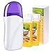 GULUBO Electric Depilatory Wax Heater Hair Removal Kit with 2 Hard Depilatory Wax & Paper, Portable Wax Warmer for Travel