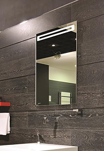 SIDLER LED 15" lighted mirrored bathroom cabinet right hinged with mirrored back wall Single Door Right