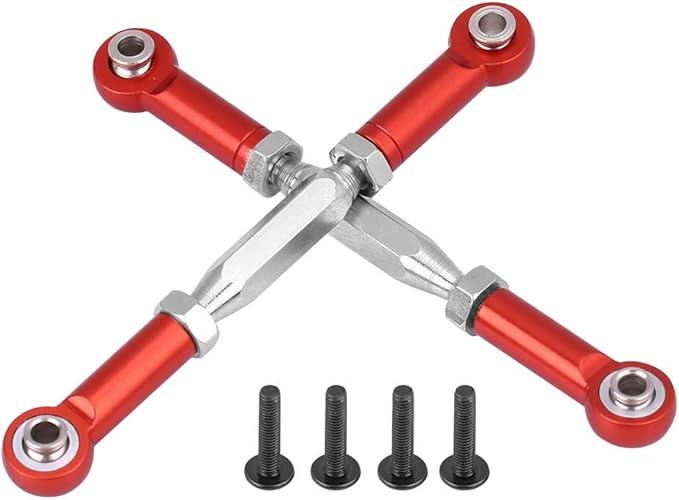 RC Car Rear Steering Rods, 2pcs Metal Rear Upper Steering Rod for 1/10