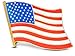 Novel Merk Patriotic U.S. Army & American Flag Lapel or Hat Pin & Tie Tack Set with Clutch Back