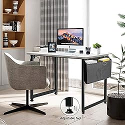 Lufeiya Computer Desk White Writing Table for Small