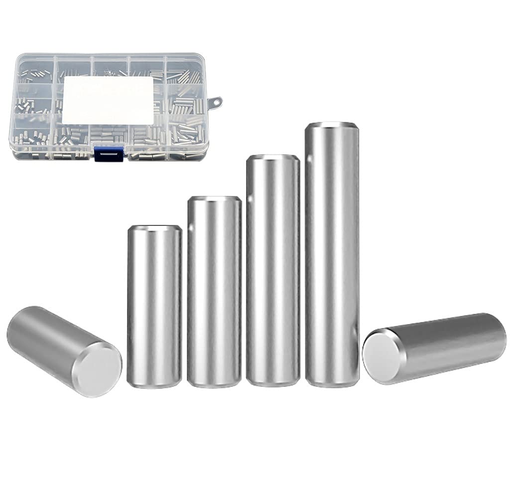 BOZONLI 300pcs M2 M3 M4 Dowel Pins Cylindrical Pins 304 Stainless Steel Bunk Bed Dowel Pins Shelf Pegs