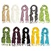 TrendsBlue Elegant Solid Color Viscose Fringe Scarf - Different Colors Available