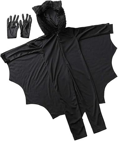 Amazon 全４サイズ 女の子 男の子 吸血鬼 ドラキュラ ヴァンパイア 蝙蝠 ハロウィン 仮装 手袋付き L コスプレ 仮装 通販