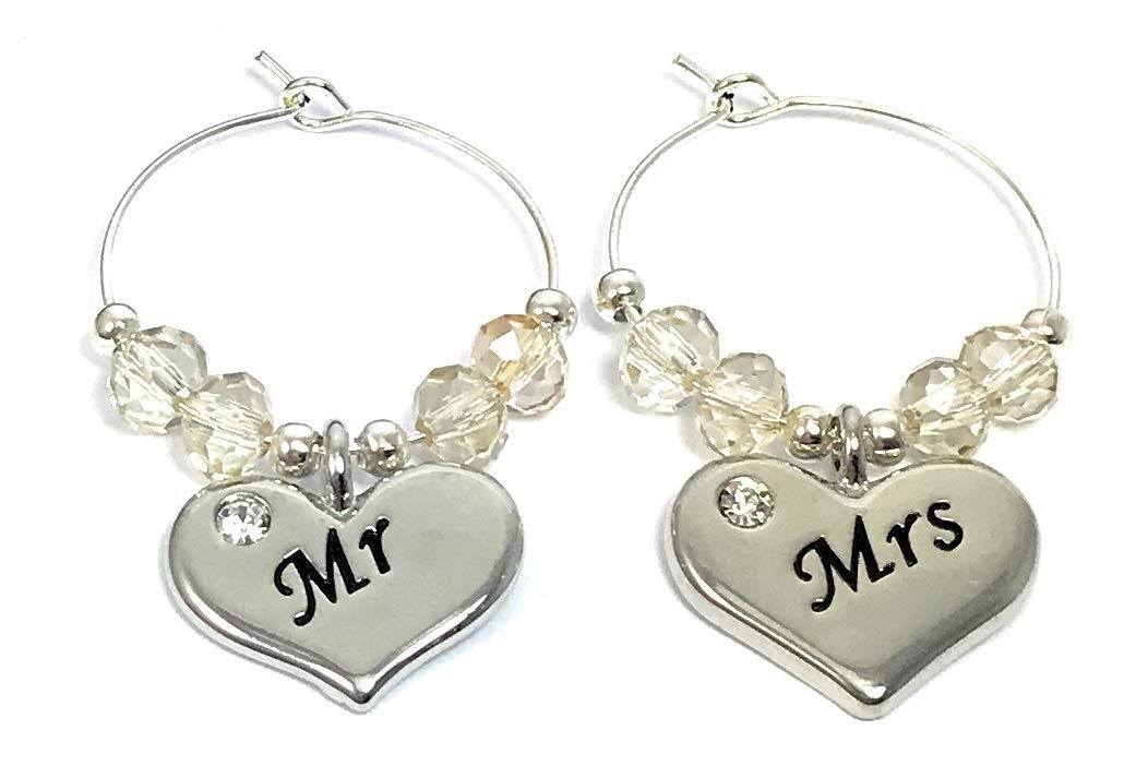 Libby's Market Place Mr and Mrs Glass Charms