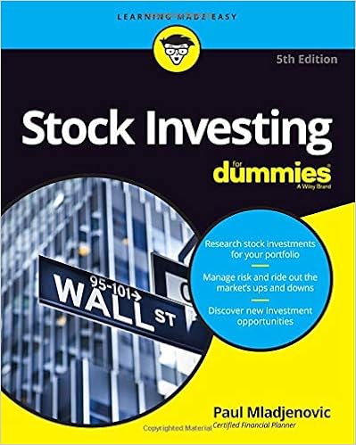 Stock Investing for Dummies By Paul Mladjenovic