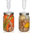 2-Pack QRP Mason Jar Fermentation Lids With Food Retainer Cup & Weights | BPA-Free