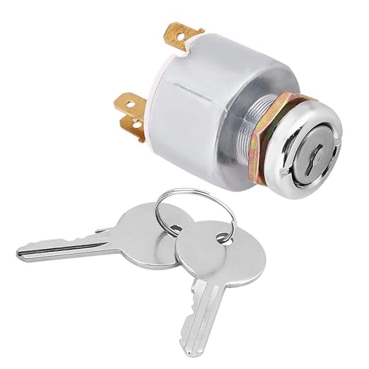Contacteur à Clé D'Allumage 4 Positions 12V - Universel Voiture Moto Bateau Avec Démarrage ON/OFF