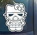 Hello Kitty Storm Trooper 4" Tall Decal Sticker for Cars Laptops Tablets Skateboard - White