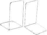 MerryNine Acrylic Bookends - Decorative Office & Home Organizer Pair