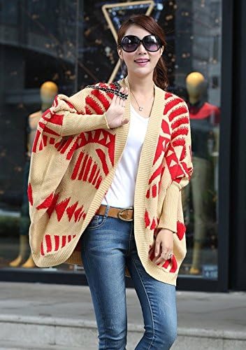 Amazon プリントニット カーディガン 大きいサイズ レディース 長袖 Uv 七分袖 フリー イエロー カーディガン ボレロ 通販