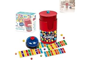 Fast Bead Grabbing Bingo Game Set,Fast Bead Grabbing Match, Color Line Game, 90 Colorful Beads & 6 Code Cards, Hand-Eye Coord